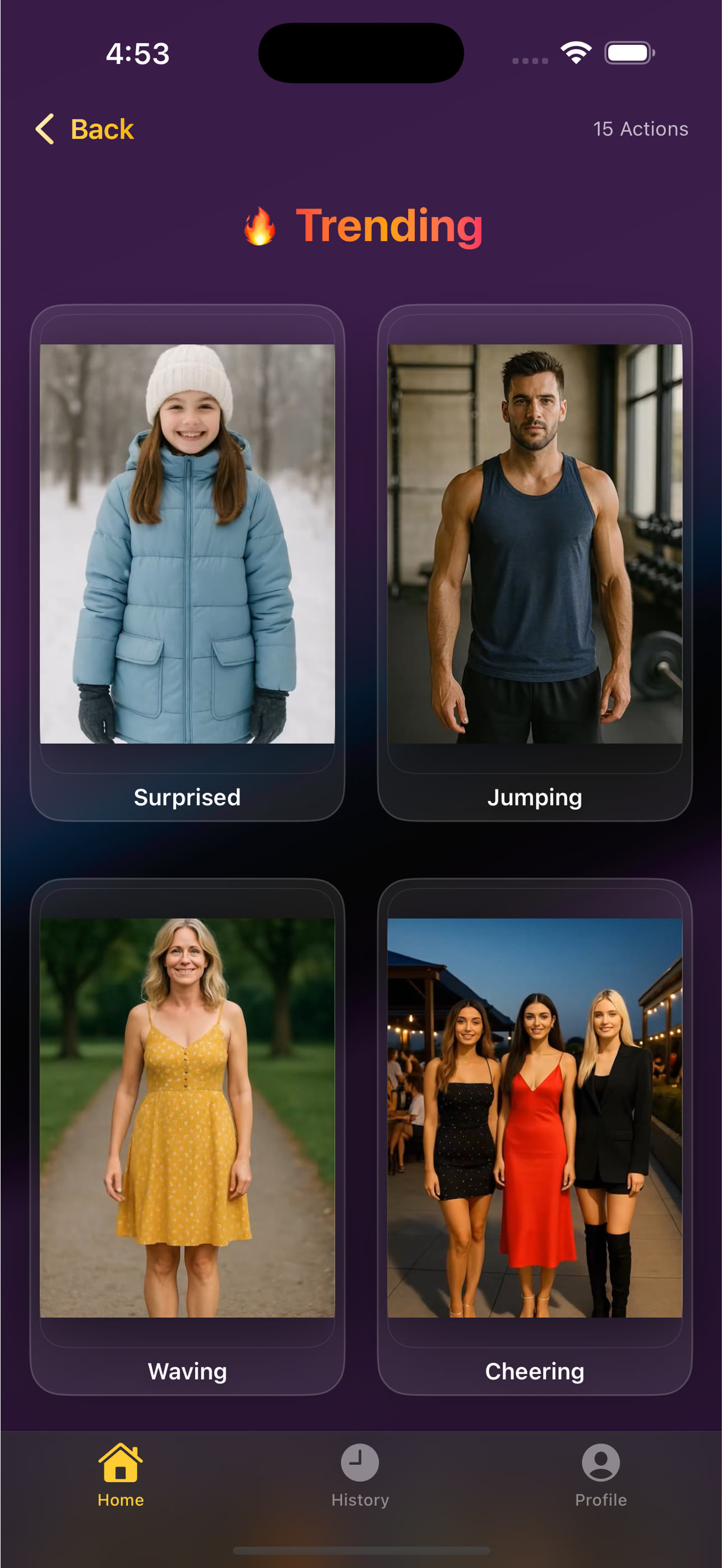 Trending viral actions and challenges - create popular TikTok and Instagram content